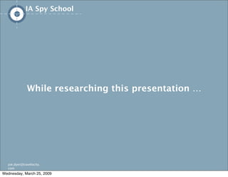 IA/UX Spy School