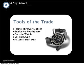 IA/UX Spy School