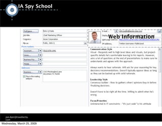 IA/UX Spy School