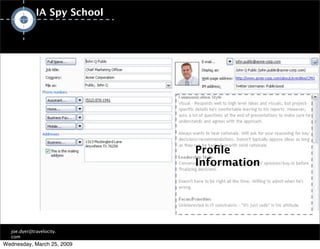 IA/UX Spy School