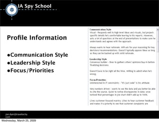 IA/UX Spy School