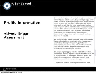 IA/UX Spy School