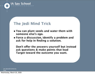 IA/UX Spy School