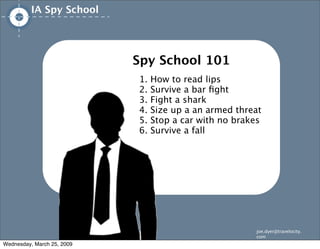 IA/UX Spy School