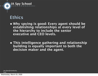 IA/UX Spy School