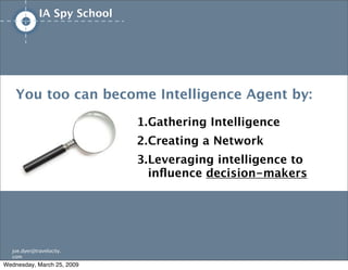 IA/UX Spy School