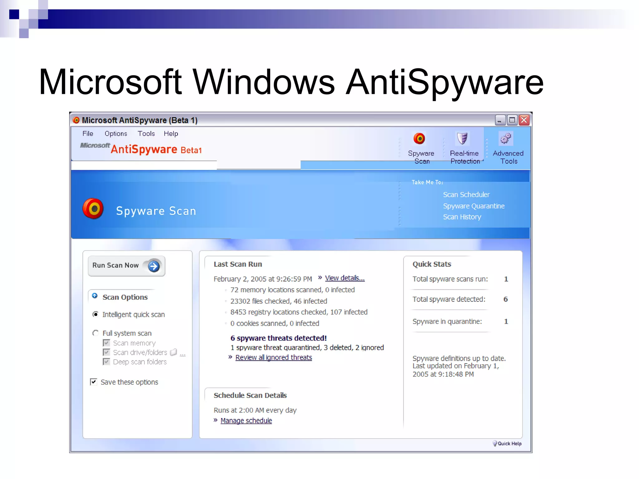 Microsoft Windows AntiSpyware
 