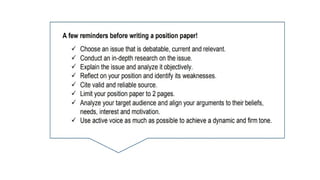 Powerpoint Position Paper SQ - PPT 3 - Writing a Position Paper.pptx