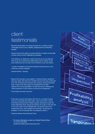 Square One Resources Brochure | PDF