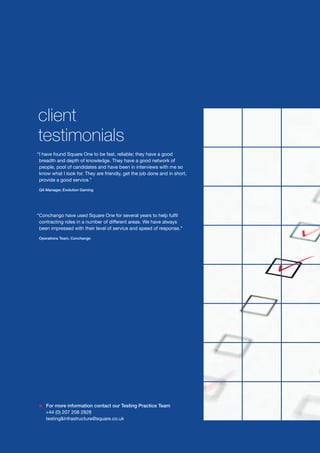 Square One Resources Brochure | PDF
