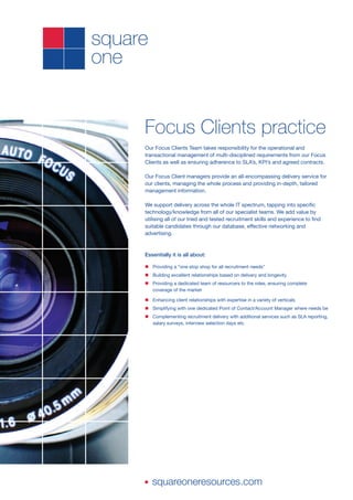 Square One Resources Brochure | PDF
