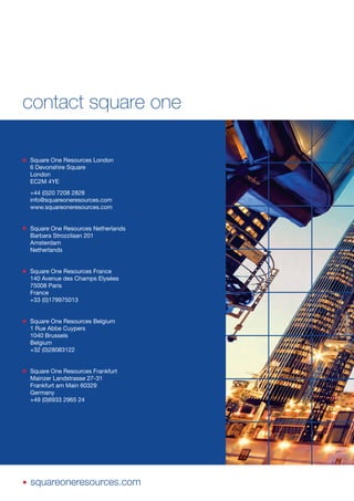 Square One Resources Brochure | PDF