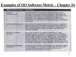 48
Examples of OO Software Metric – Chapter 24
 