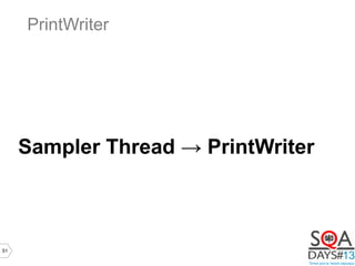 51
PrintWriter
Sampler Thread → PrintWriter
 