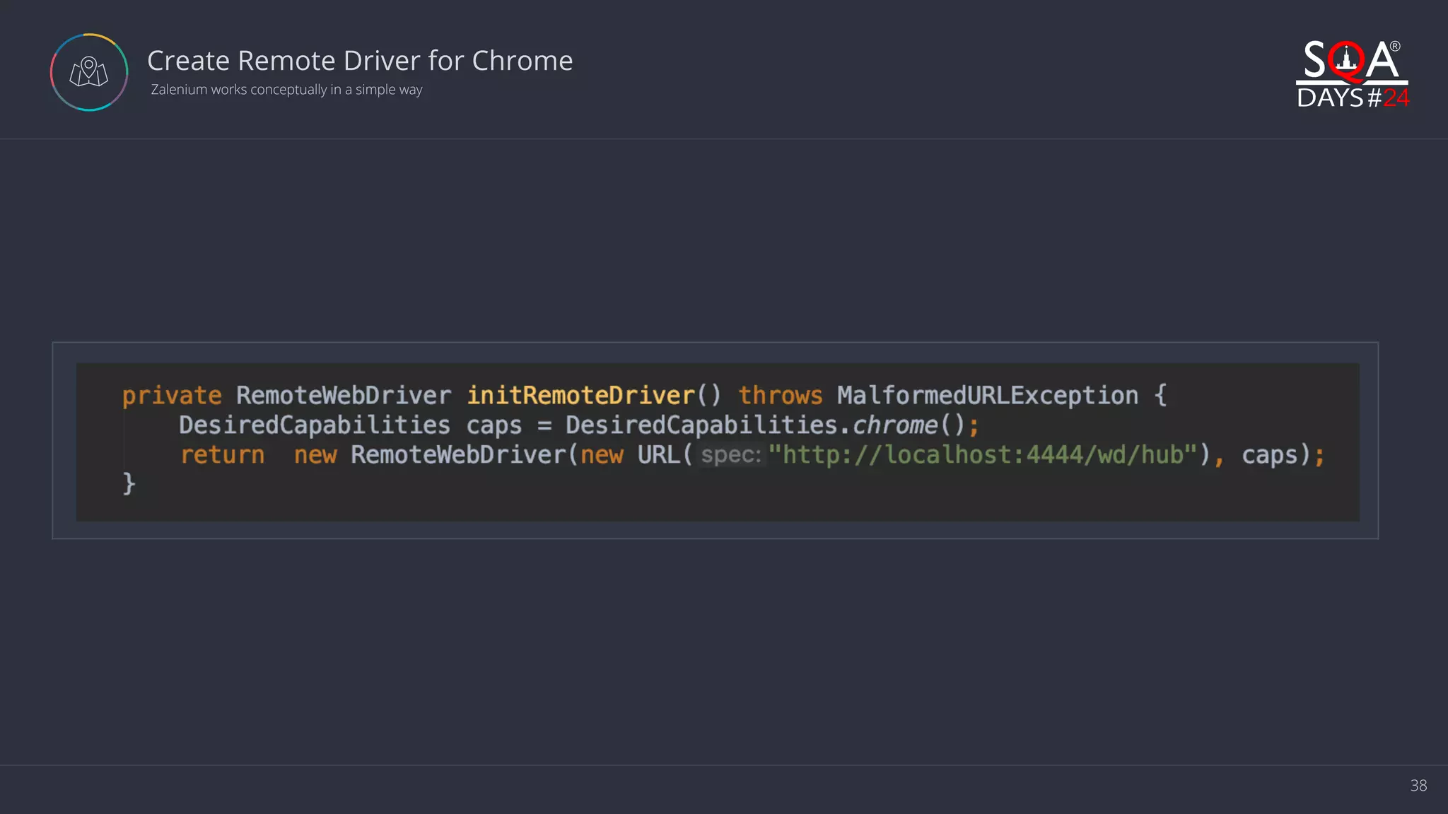 38 Create Remote Driver for Chrome  Zalenium works conceptually in a simple way 