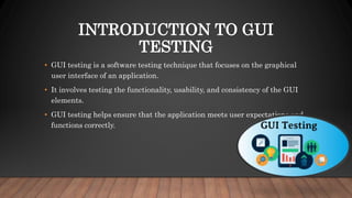 Timson Gui Test SQA PPT by students of tybsc.it 2023--24 | PPTX