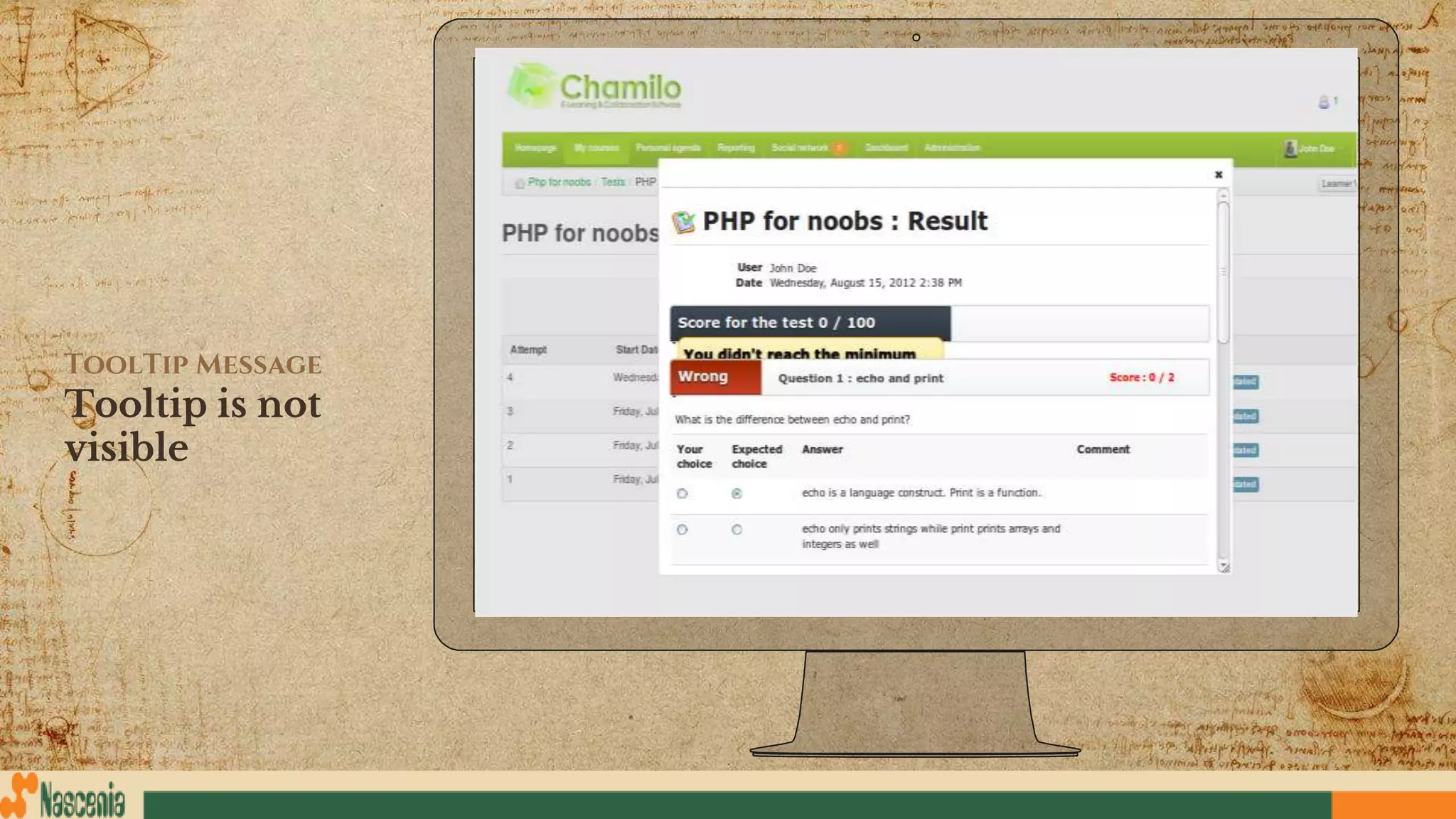 Place your screenshot here
ToolTip Message
Tooltip is not
visible
 