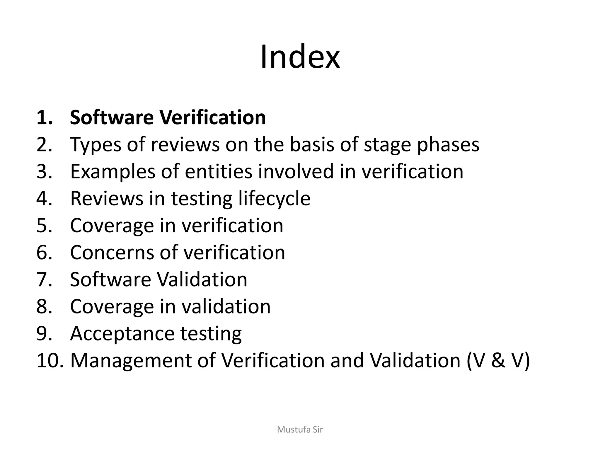 Verification and Validation | PPT
