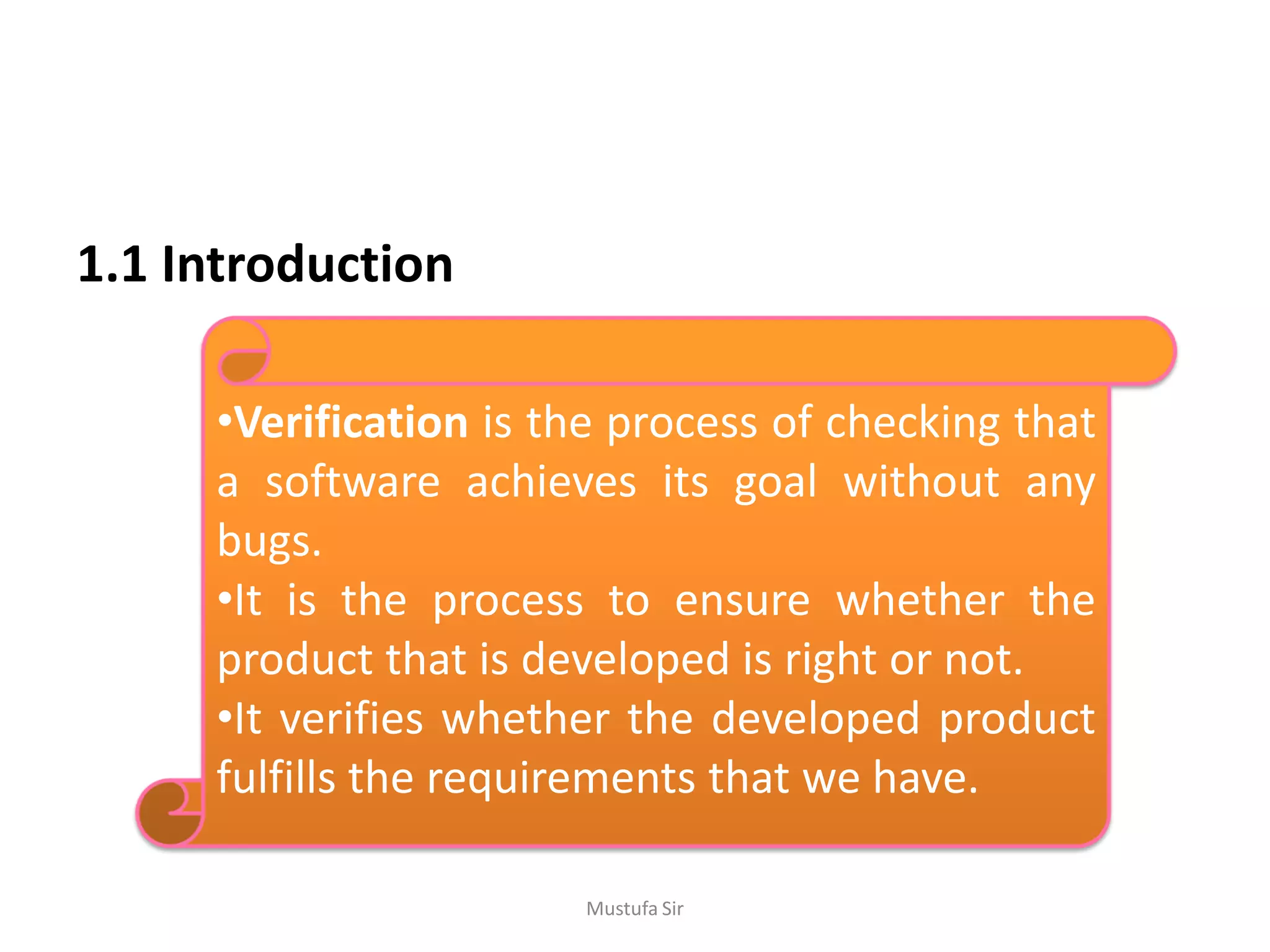 Verification and Validation | PPT