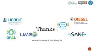 Thanks !
saleem@informatik.uni-leipzig.de
28
 