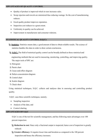 Comprehensive Overview of Statistical Quality Control and Quality ...