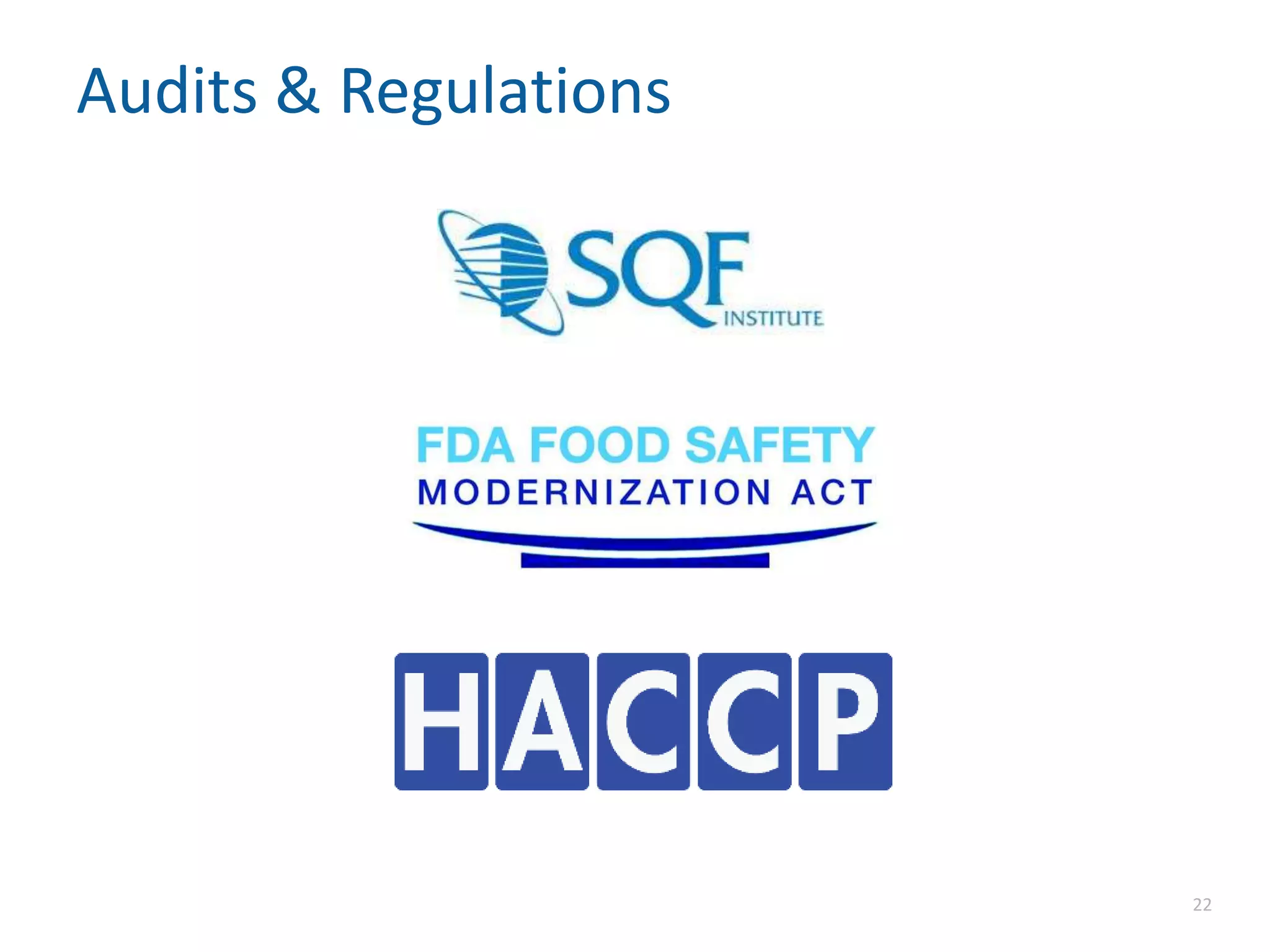 Audits & Regulations
22
 