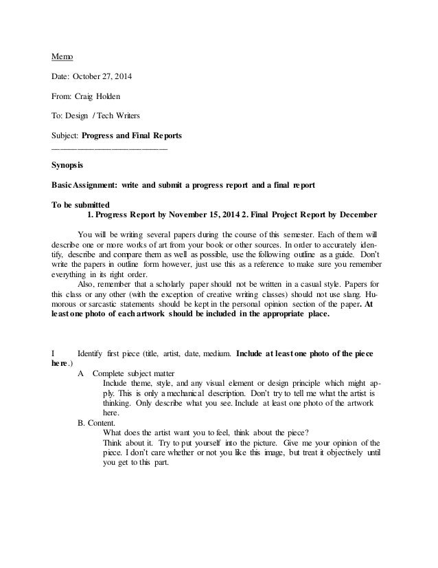 Annual progress report sample picture