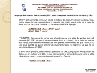Lenguaje SQL | PPT