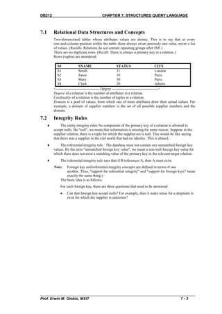 Structured Query Language | PDF