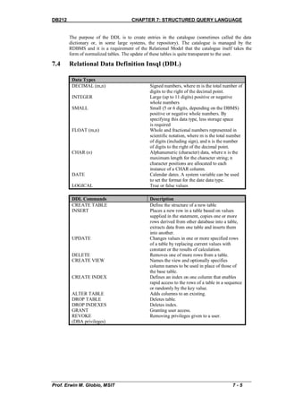 Structured Query Language | PDF