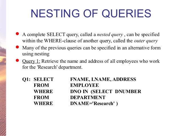 Nested Query