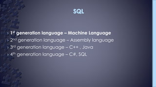 Introduction to Sql | PPT