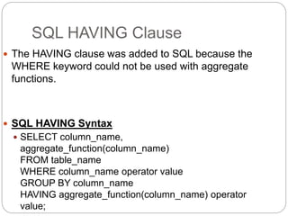 Sql tutorial | PPTX