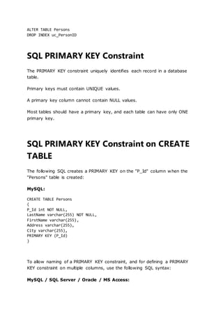 Sql | DOCX