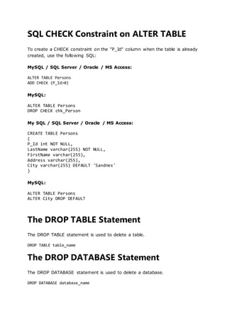 Sql | DOCX