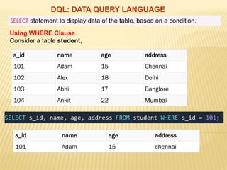 STRUCTURED QUERY LANGUAGE | PDF | Databases | Computer Software and ...