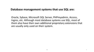 Sql in dbms | PPT