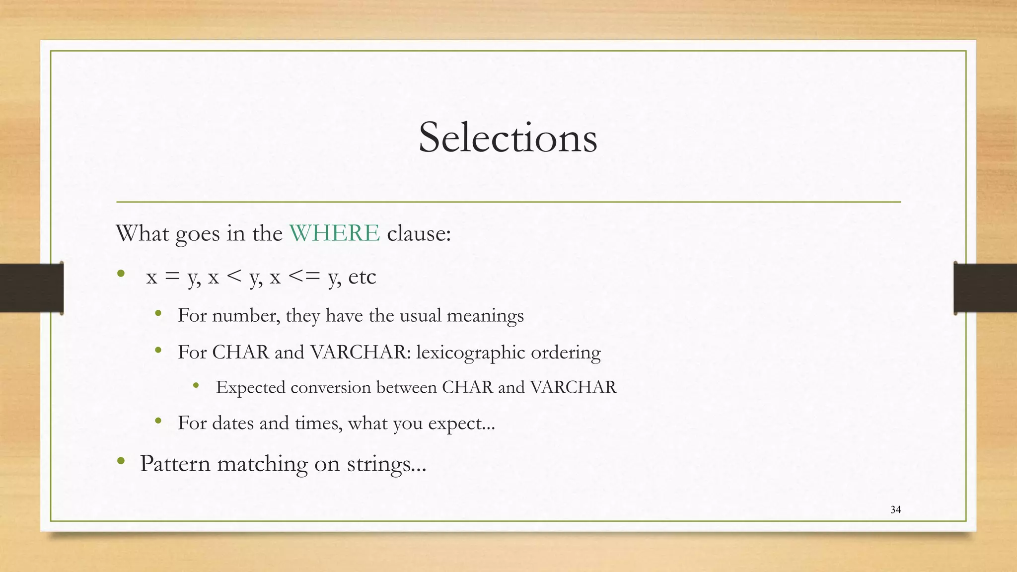 SQL - DML and DDL Commands | PPT