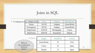 SQL - DML and DDL Commands | PPTX