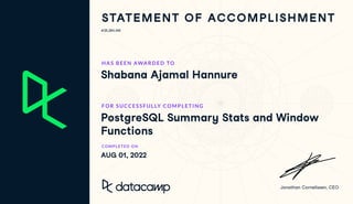 PostgreSQL Summary Stats and Window Functions | PDF