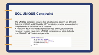 SQL | PPTX