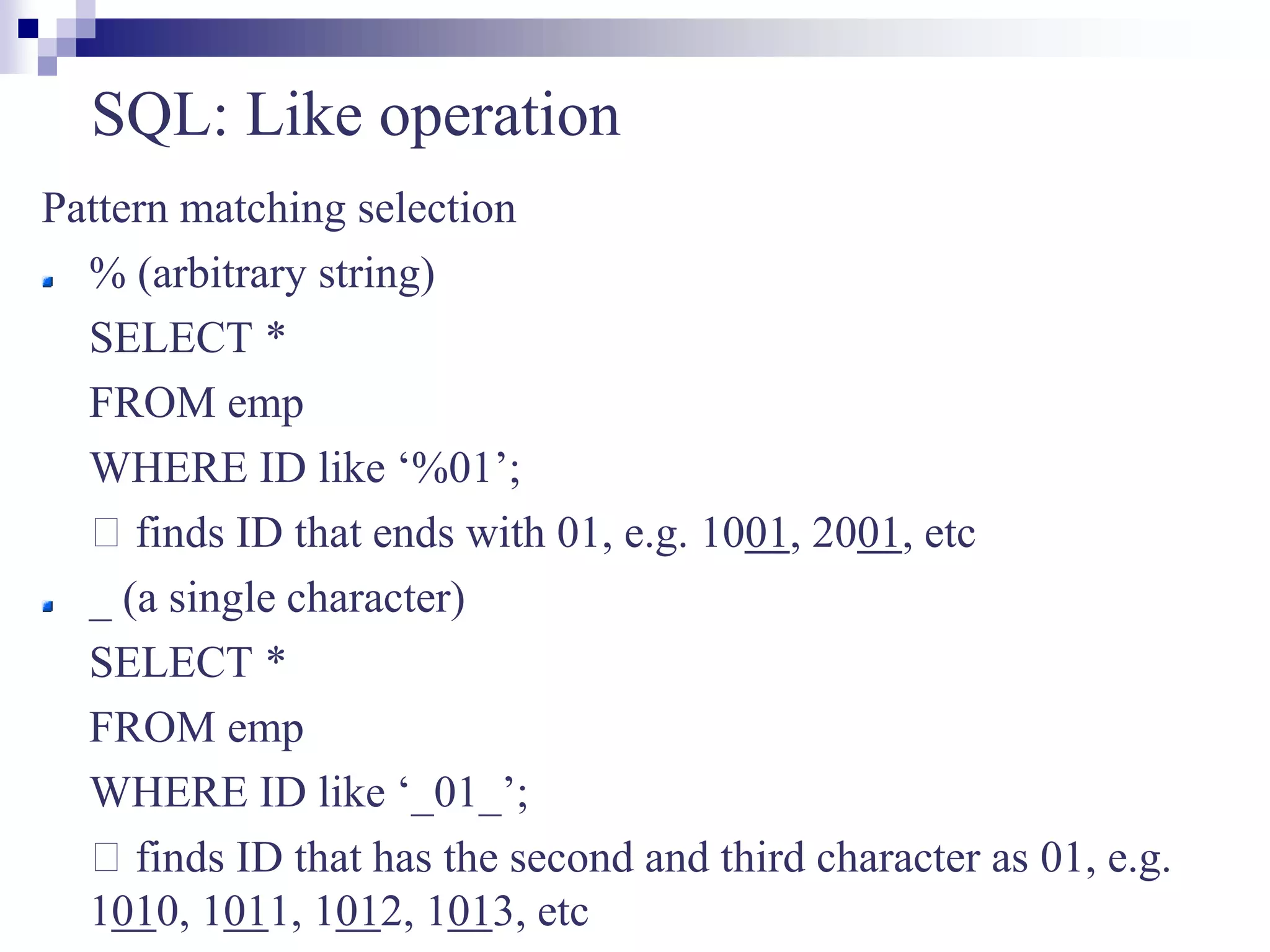SQL.ppt | Databases | Computer Software and Applications