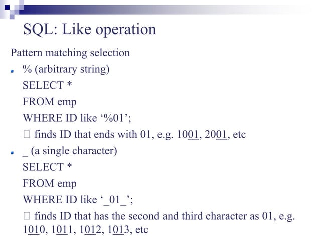 SQL.ppt | Databases | Computer Software and Applications