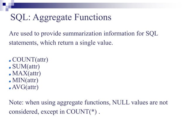 SQL.ppt | Databases | Computer Software and Applications