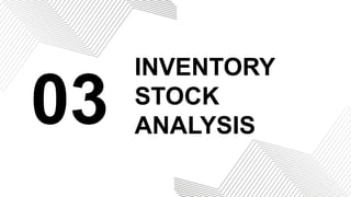 03
INVENTORY
STOCK
ANALYSIS
 