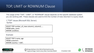 Microsoft Sql Rownum SQL.pptx for the begineers and good know | PPTX