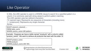 SQL.pptx for the begineers and good know | PPTX
