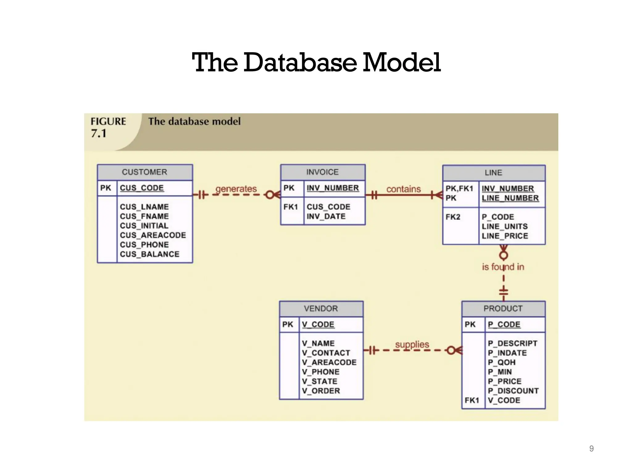 The Database Model
9
 