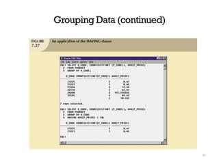 Grouping Data (continued)
51
 