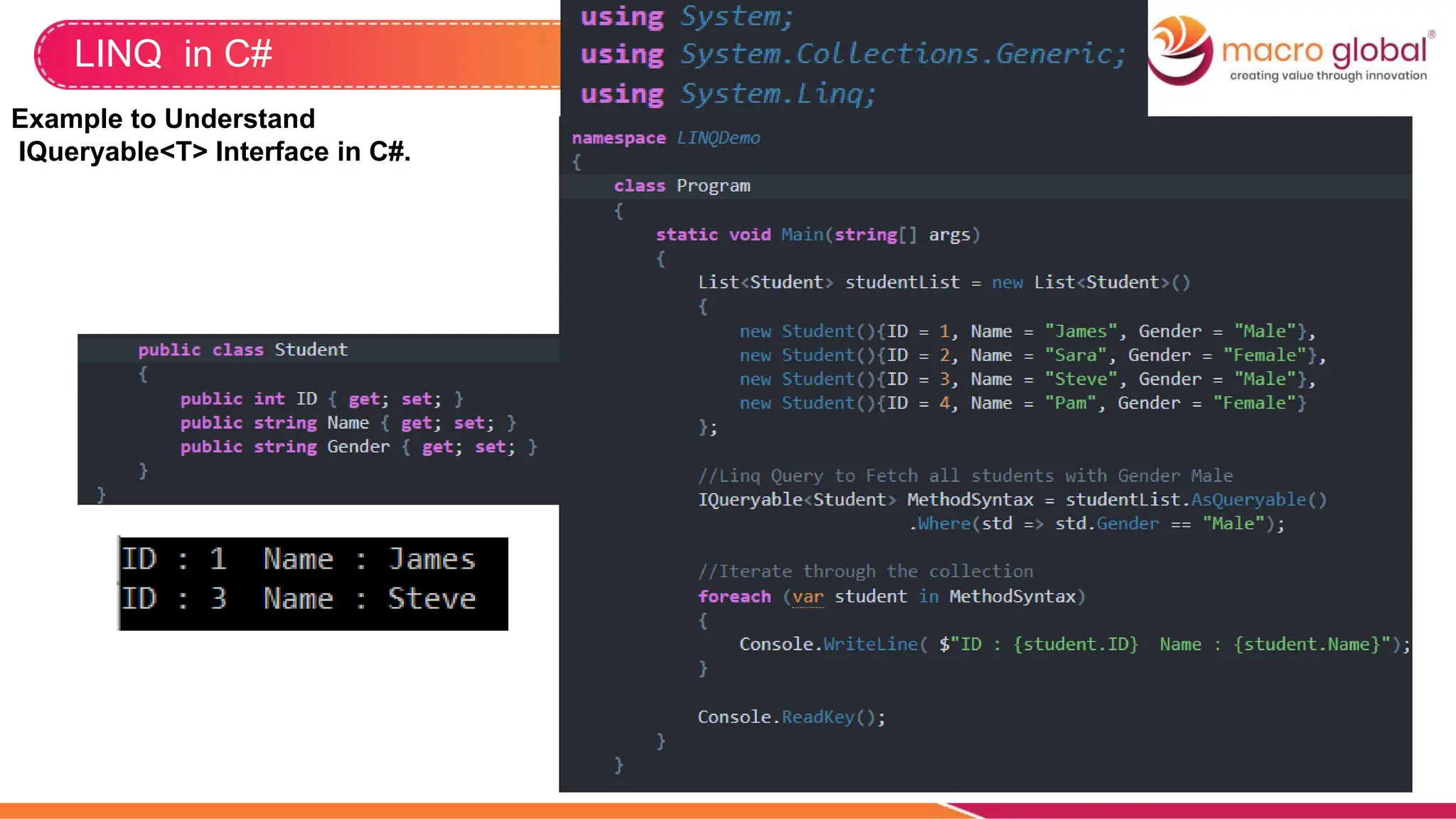 LINQ in C#
Example to Understand
IQueryable<T> Interface in C#.
 